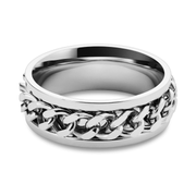 Gold Curb Chain Ring