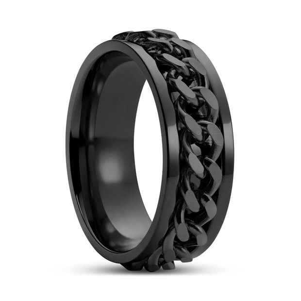 Gold Curb Chain Ring