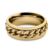 Gold Curb Chain Ring