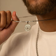 Silver Compass Pendant