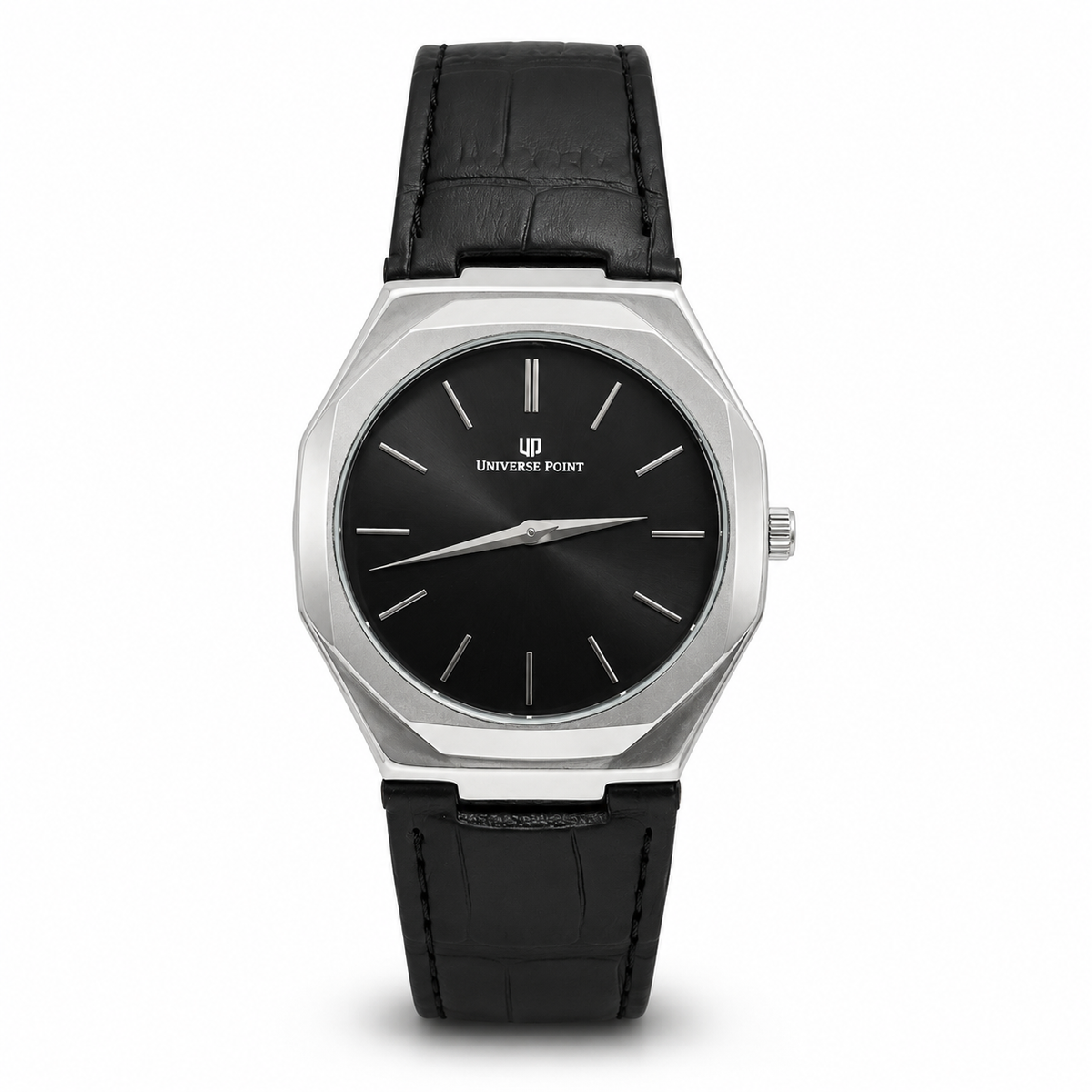 ZAVEN Midnight Black — Silver Edition Watch