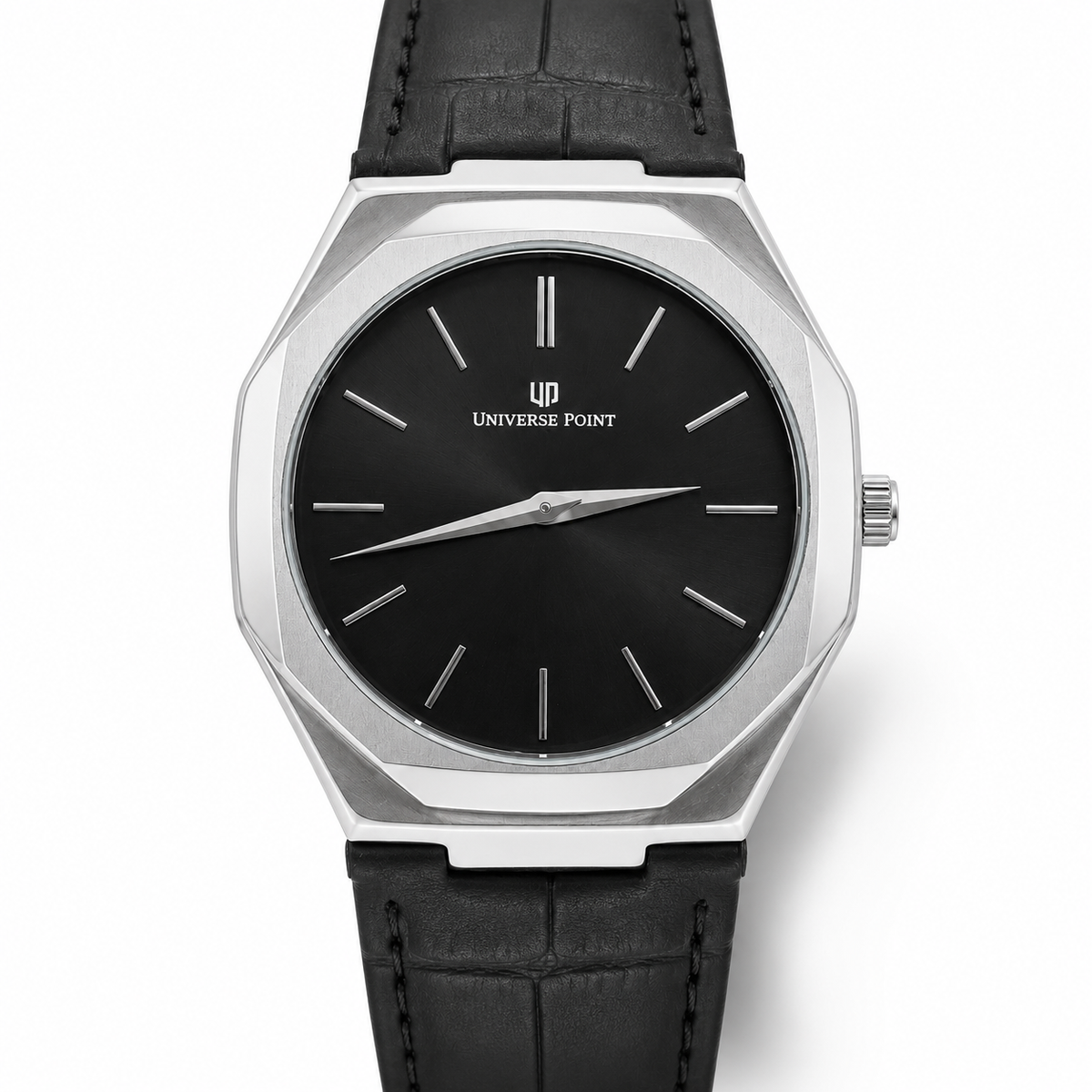 ZAVEN Midnight Black — Silver Edition Watch